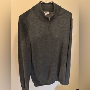Reiss Charcoal Zip-Up Men's Sweater